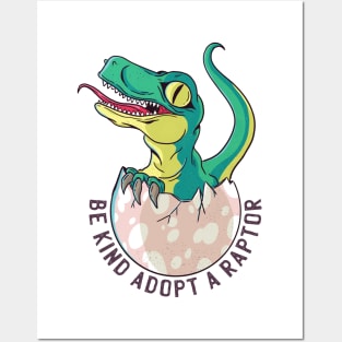 Be Kind Adopt a Raptor Posters and Art